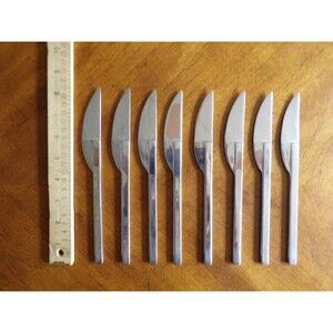 Lot 8x Dinner Knife Boda Nova STOCKHOLM Stainless 18-8 Korea Flatware MCM 8.25"